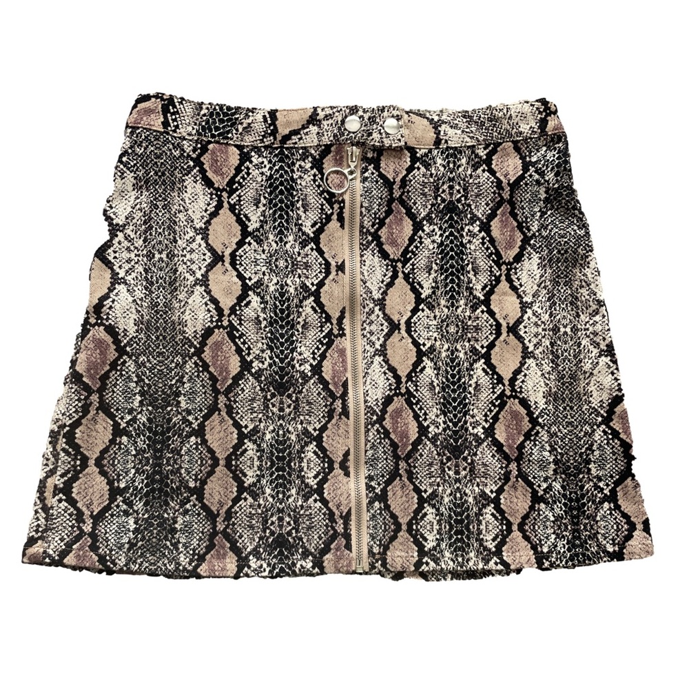 Altar'd State Snake animal Print Grungy Tan Brown Pencil Mini Skirt Night Out